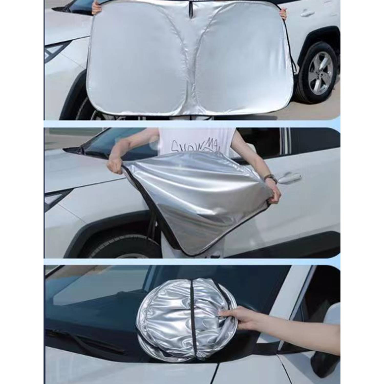 Heat insulating shade windshield visor in the car 3