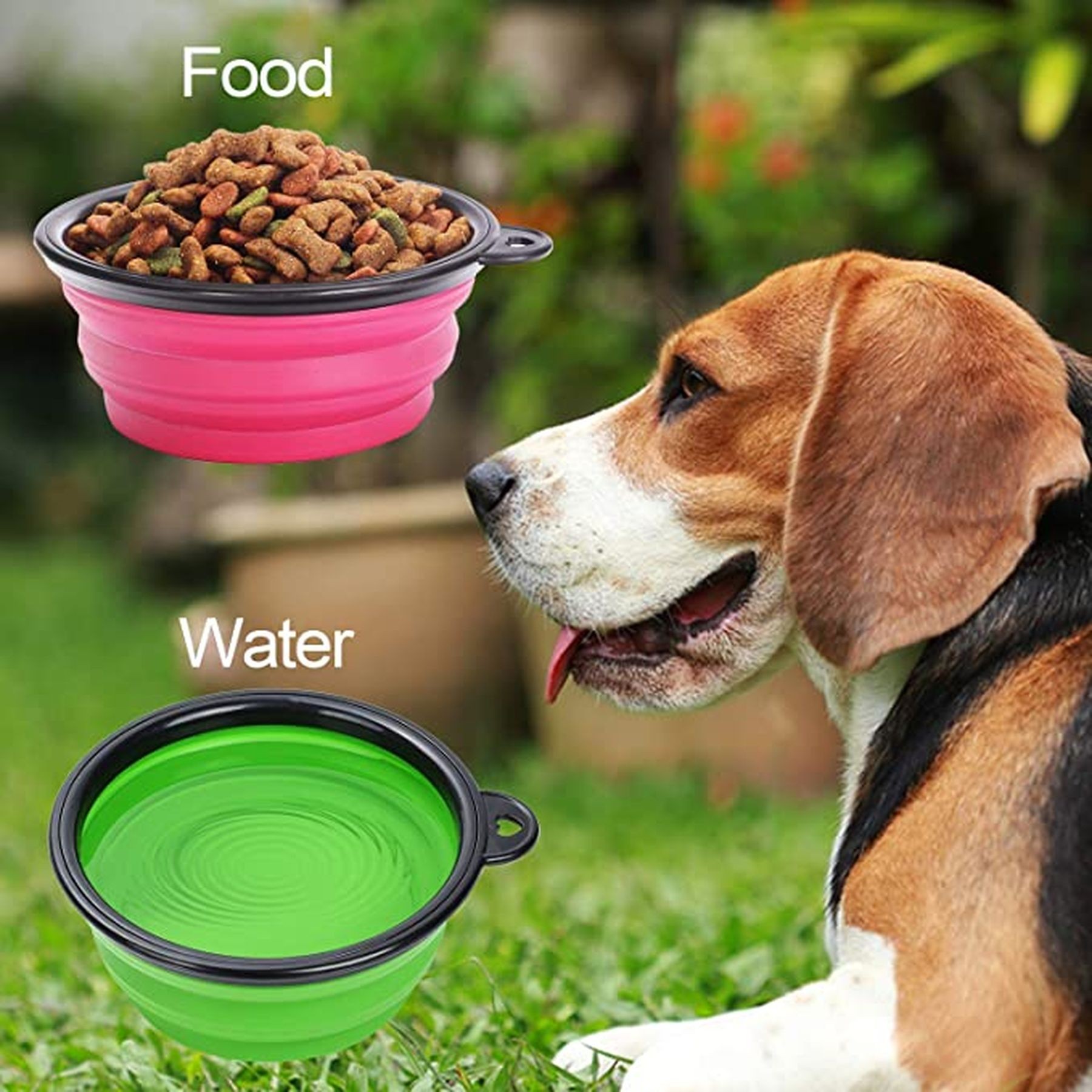 Bpa Free Silicone Collapsible Dog Travel Bowls 5