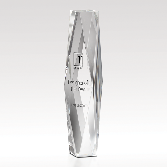 Diamond-Cut Tower Crystal Award