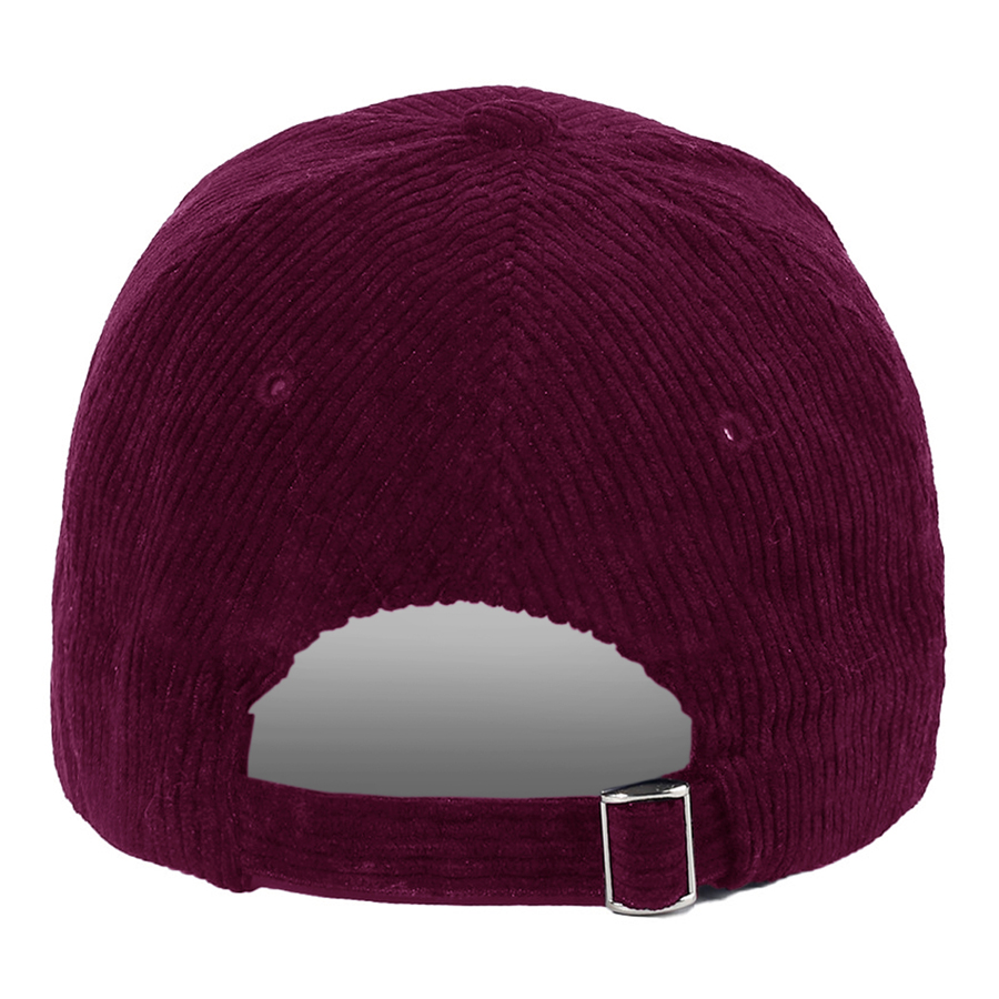 Stock Corduroy 6-Panel Structured Cap w/ Metal Buckle 6