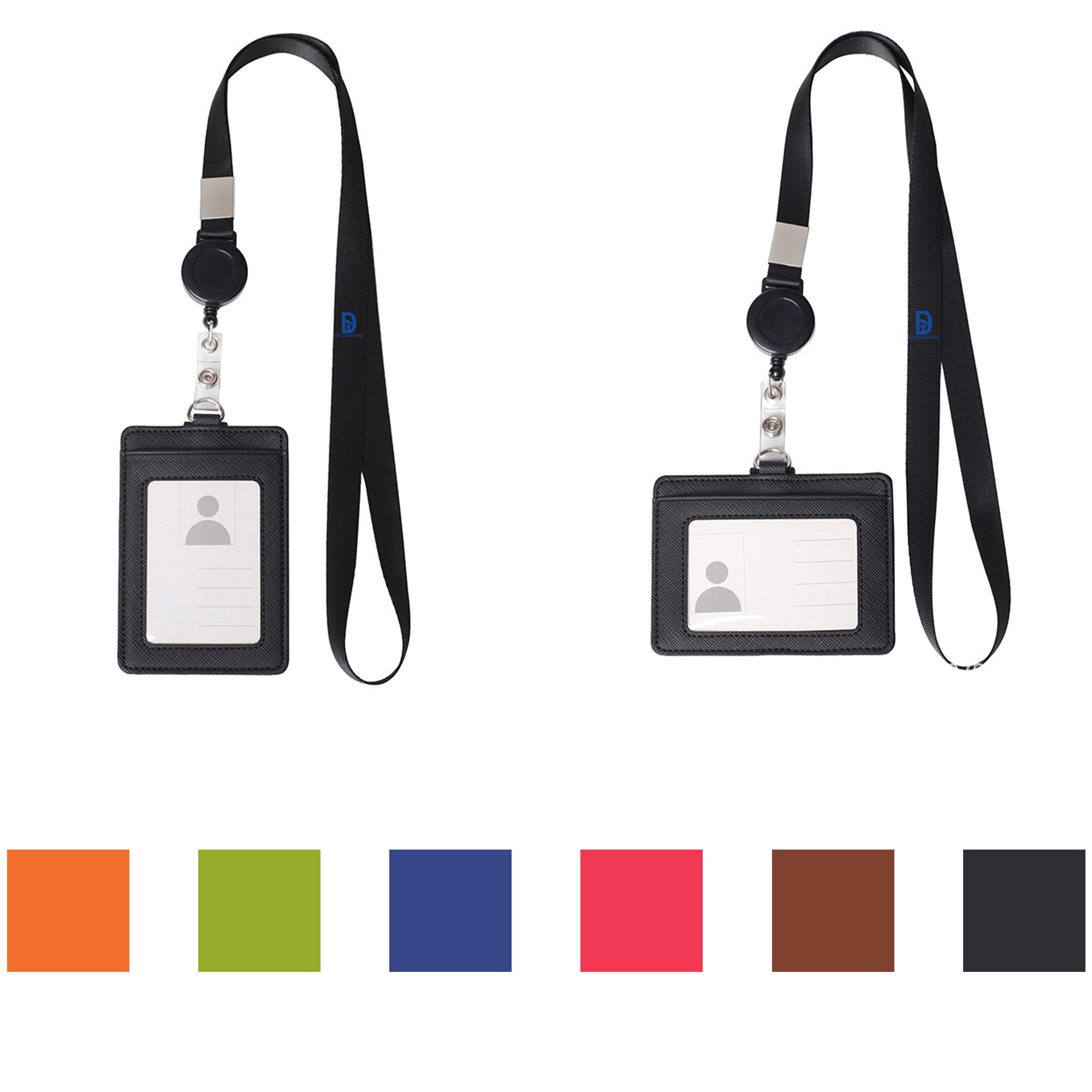 PVC Badge Holder with Adjustable Retractable Lanyard 4