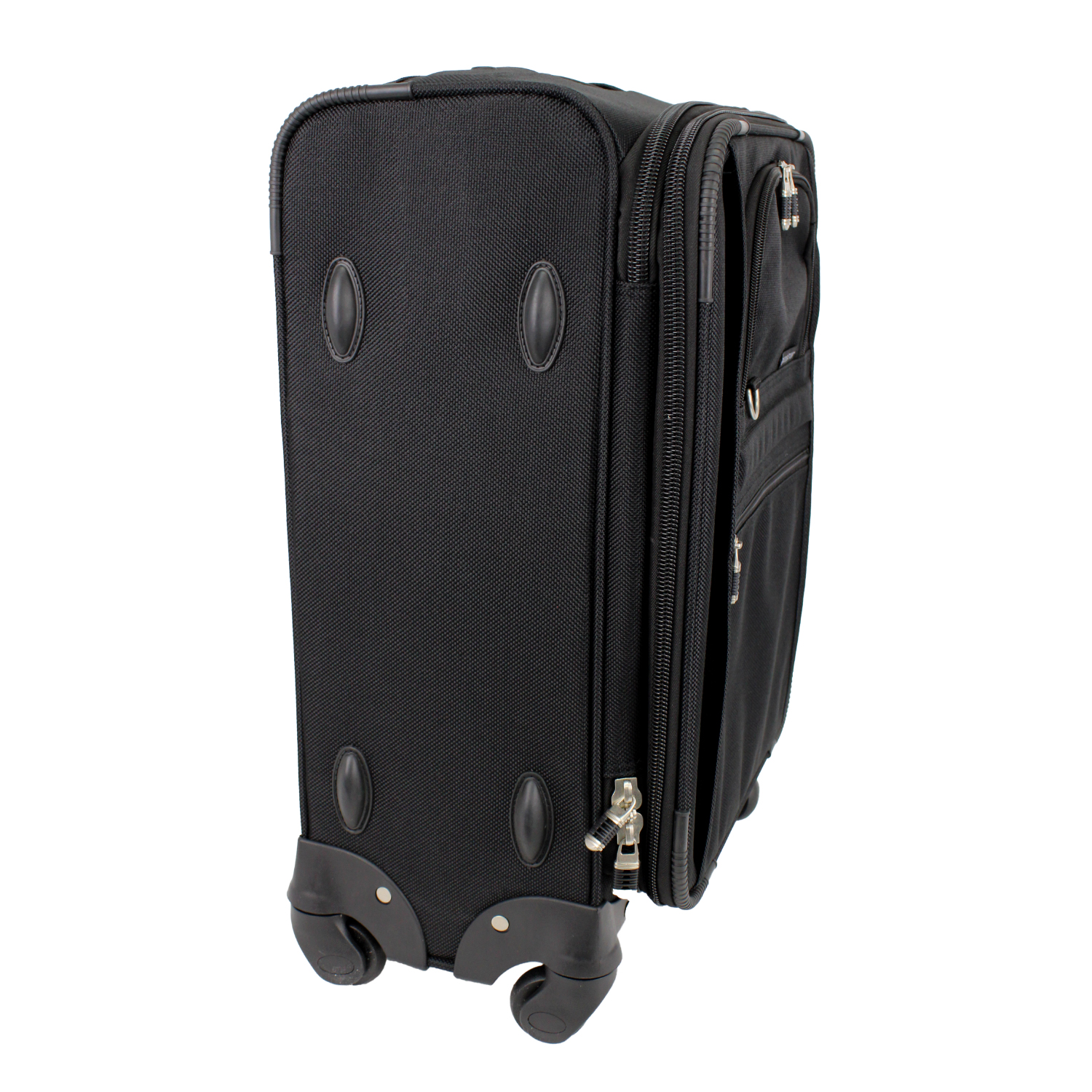 Expandable Carry-On Luggage w/ 360 Swivel Wheels