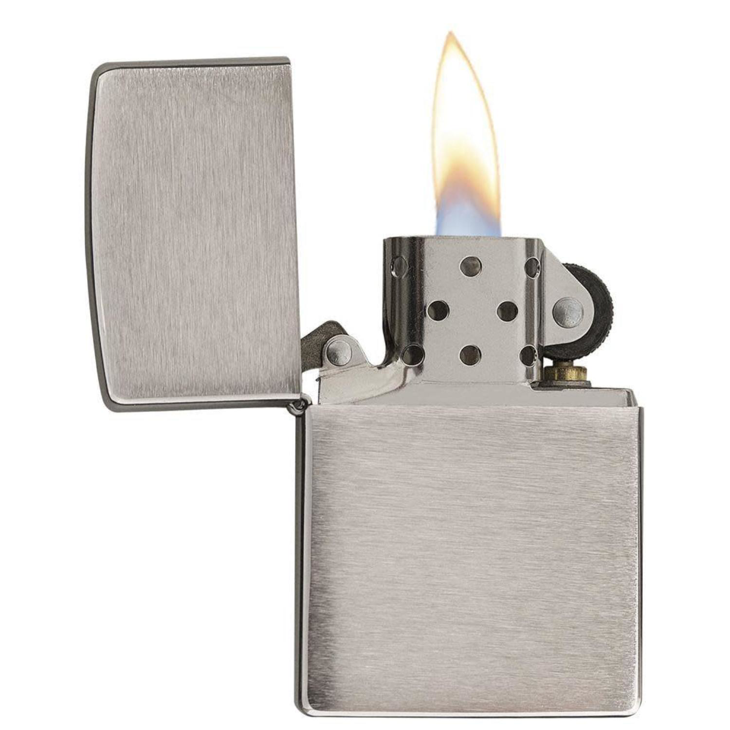 Zippo® USA-Made Windproof Classic Matte Chromes Lighter 1
