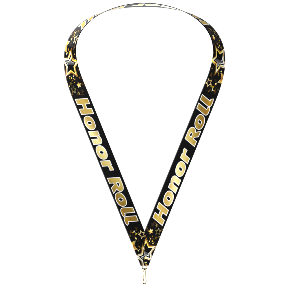 7/8" x 34" Sublimated Honor Roll Neckband w/ Quick Clip 2