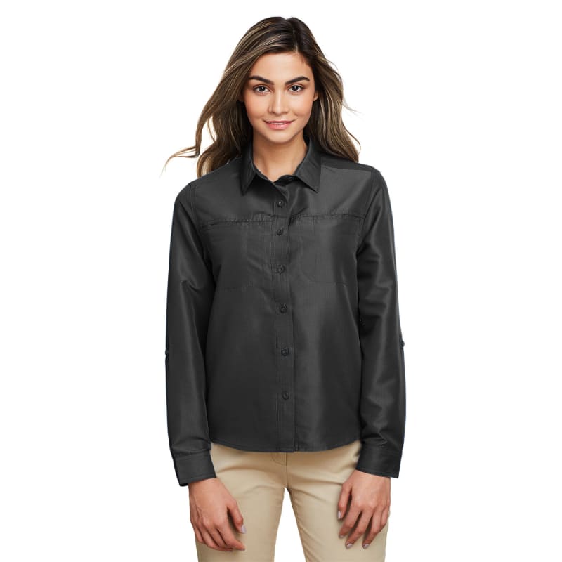 Harriton Ladies' Key West Long-Sleeve Performance Staff Shirt 19