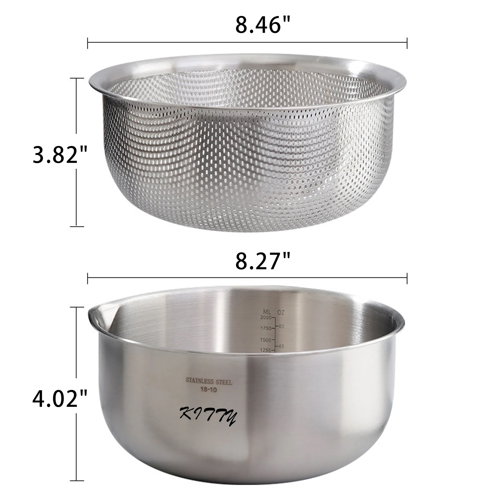 Thickened Stainless Steel Drain Basket Set 2