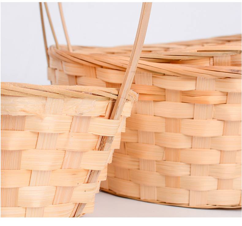 Bamboo Flower Basket w/ Handle 3