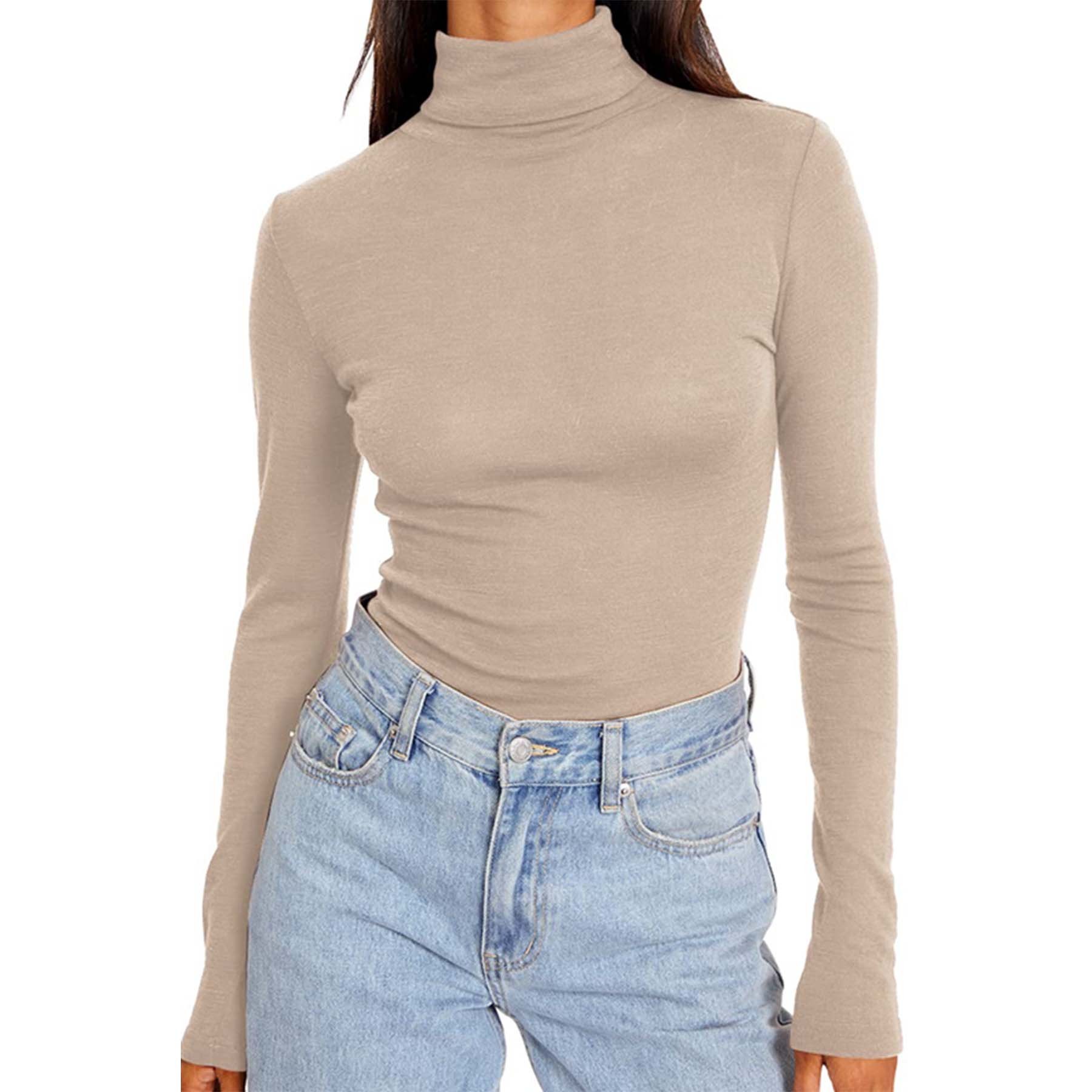 Womens Turtleneck Long Sleeve Shirt 6