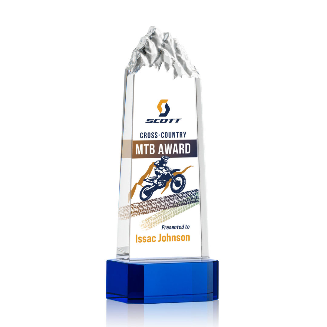 Himalayas VividPrint™ Award on Base - Blue 10