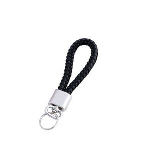 Rotated Ring Weaved PU Leather Keychain Key Organization 6