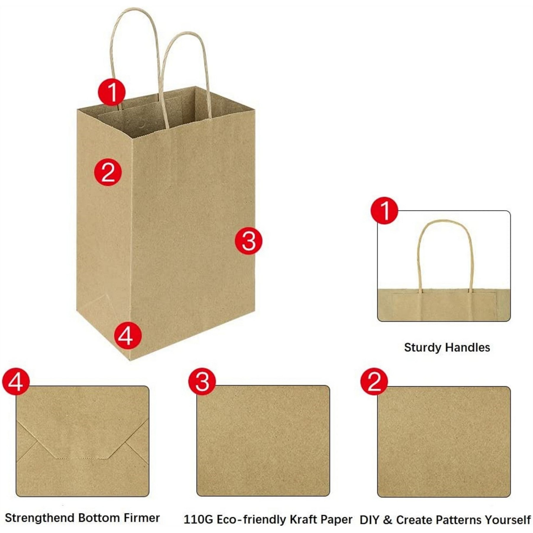 Kraft Paper Bags With Handles 5