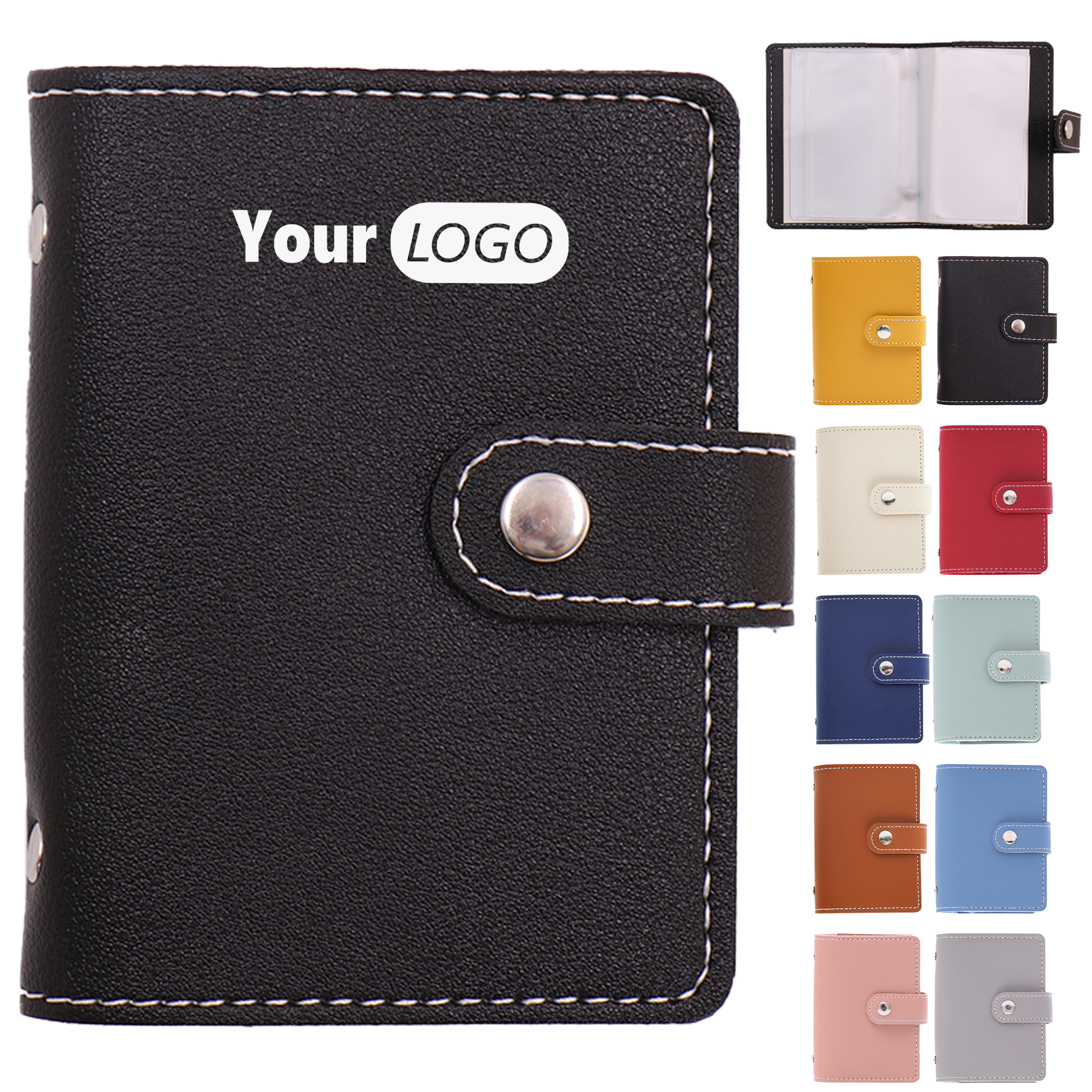 Pu Multi Slot Anti-Theft Id Card Holder Package 12