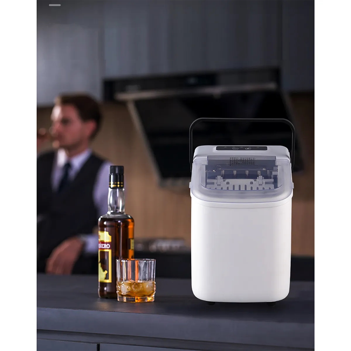 Portable Self-Cleaning Fast Ice Maker Machine For Office Bar 5