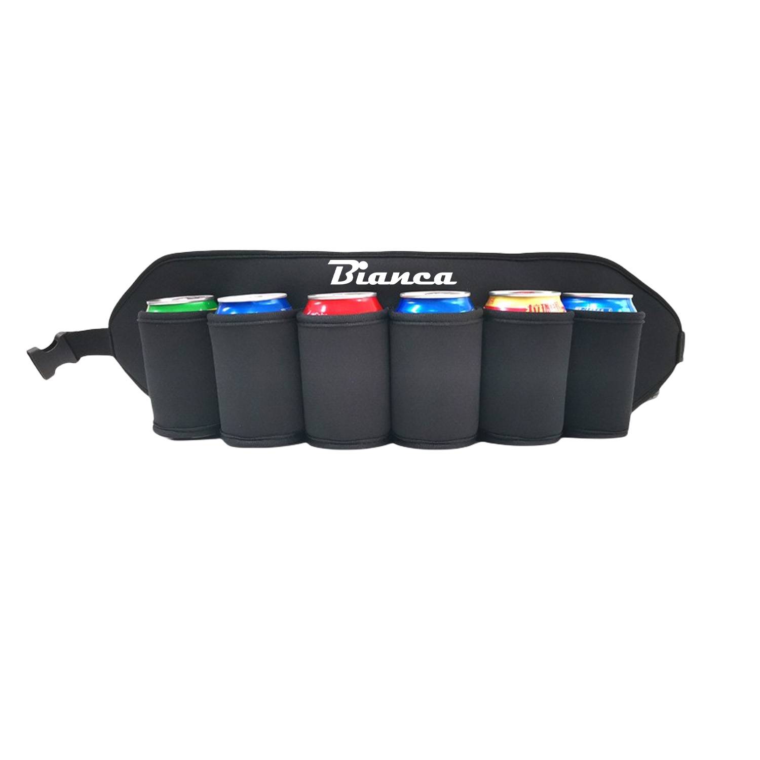6 Pack Adjustable Neoprene Beer Belt Holder