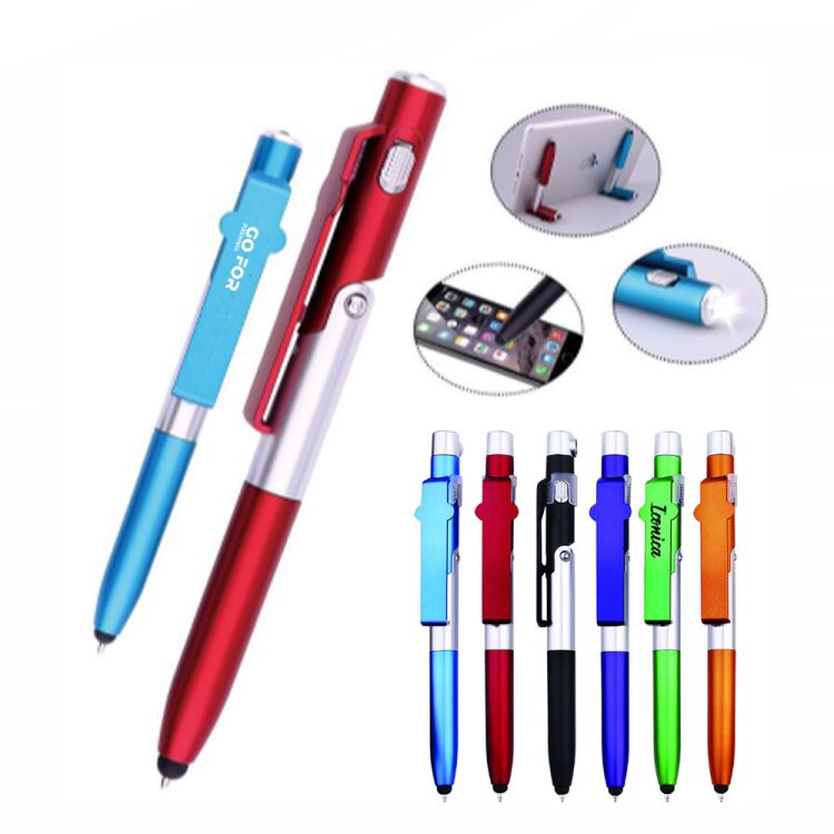 4-in-1 Folding stylus Pen with Flashlight Phone Holder 1