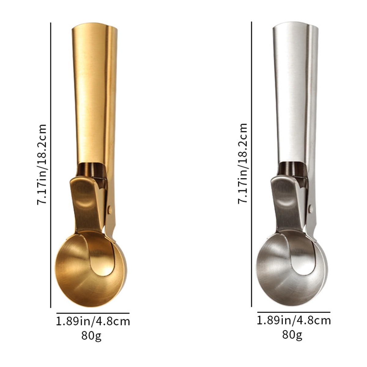 Golden Ice Cream Scoop Spoon 2