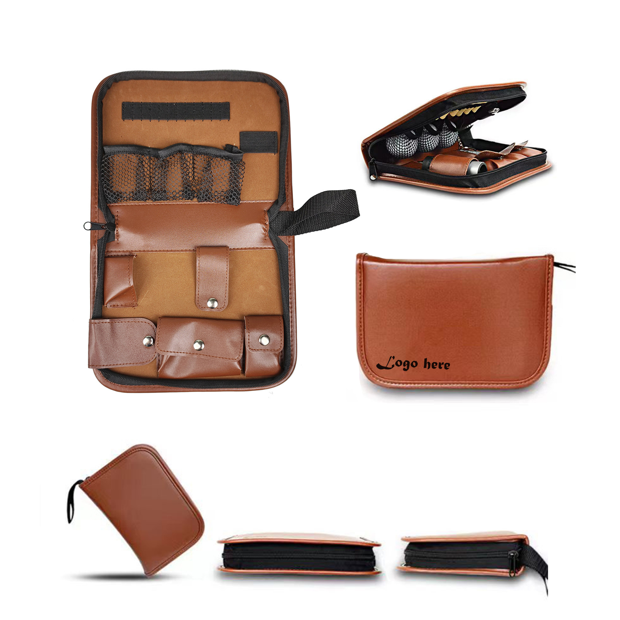 MOQ 25 PCS Golf Accessories Set Pu Bag 6