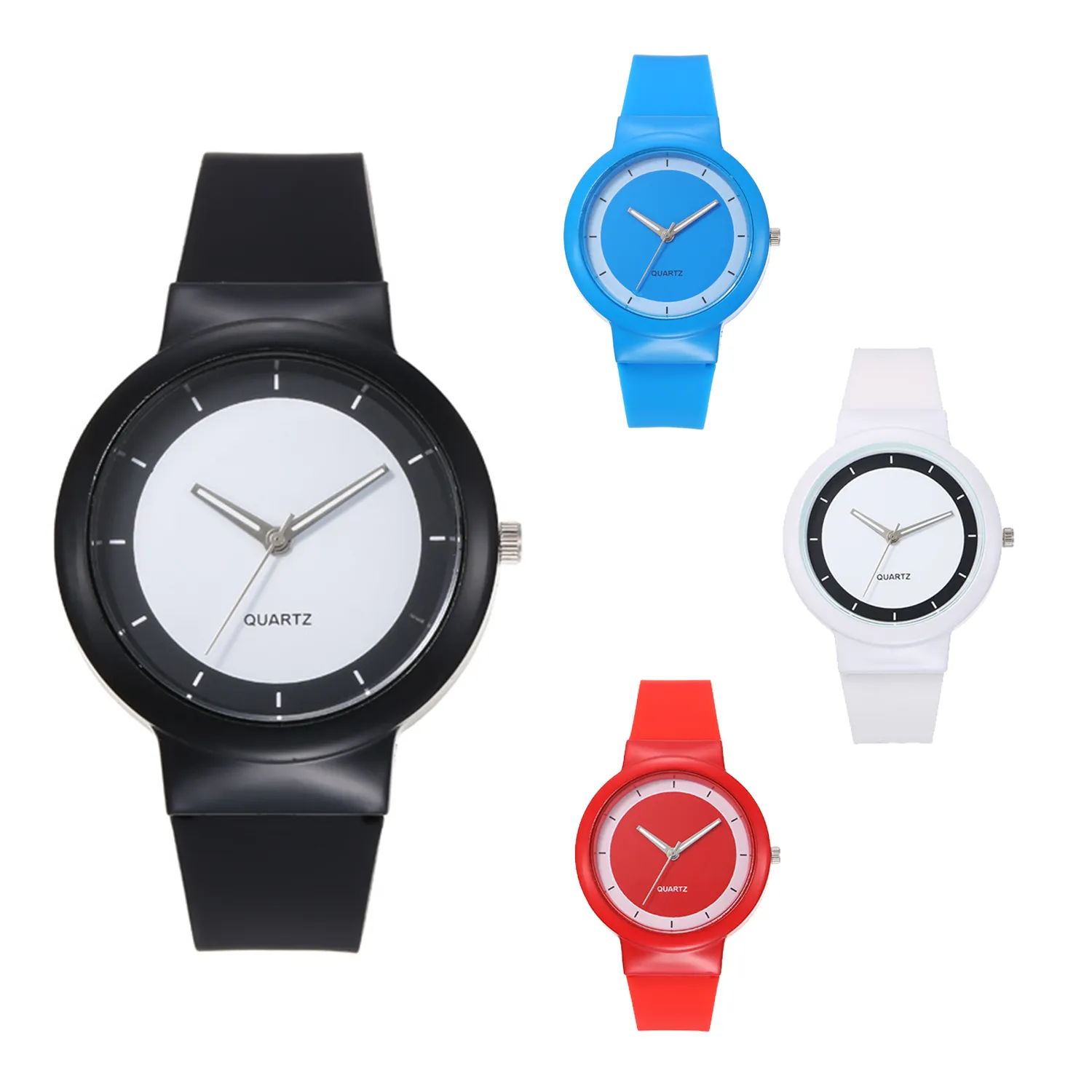 Silicone Jelly  Women'S Student Quartz Watch 1