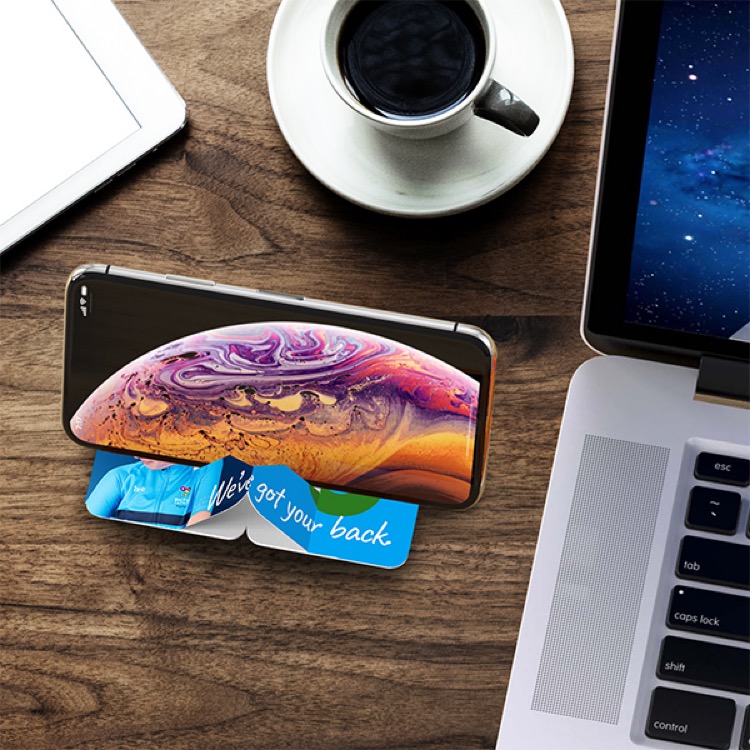 Pop-N-Fold Business Card Phone & Tablet Stand 5
