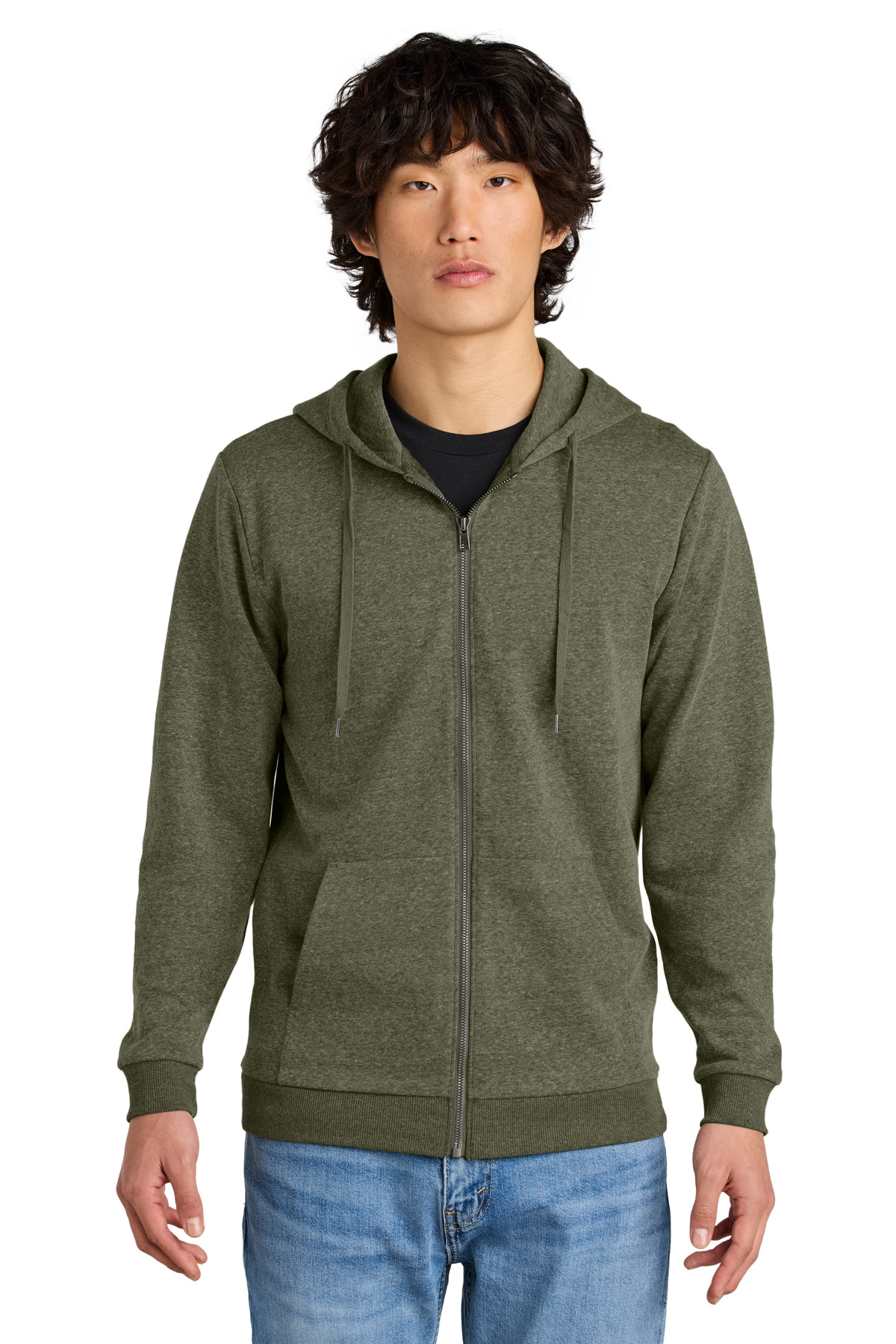 District Perfect Tri Fleece Full-Zip Hoodie DT1302 34