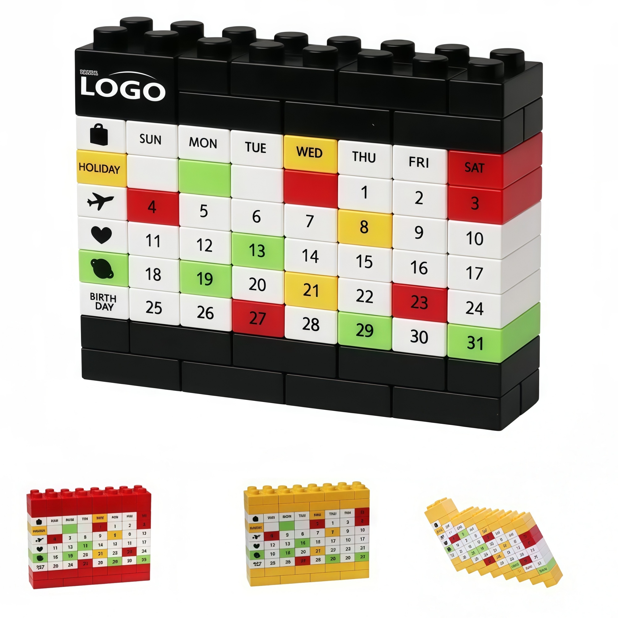 Eco-Friendly Reusable Block Perpetual Calendar 2