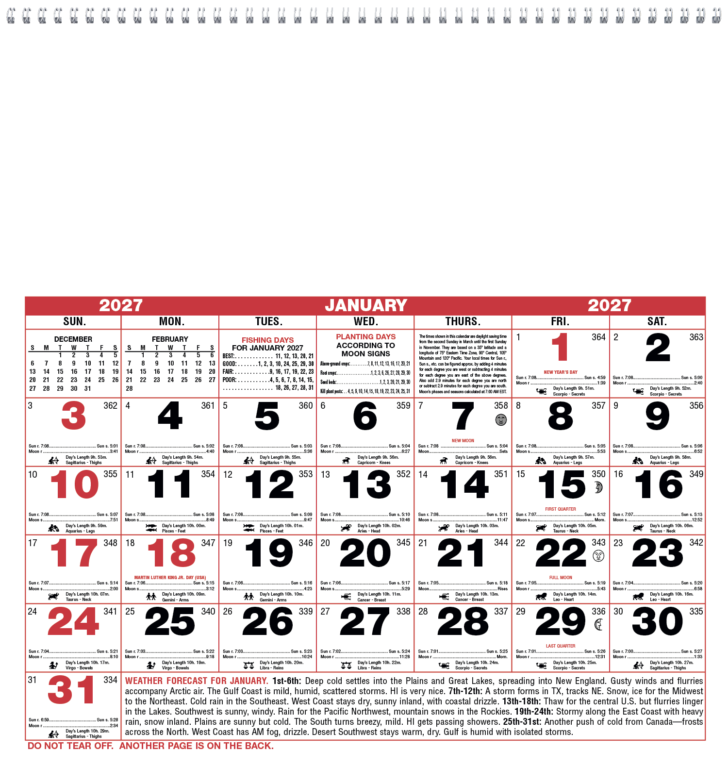 Triumph® Calendars Small Almanac 7