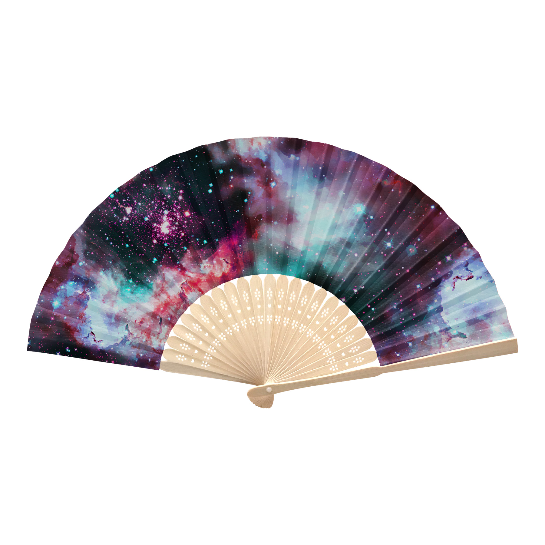Bamboo Handle Folding Fans 24