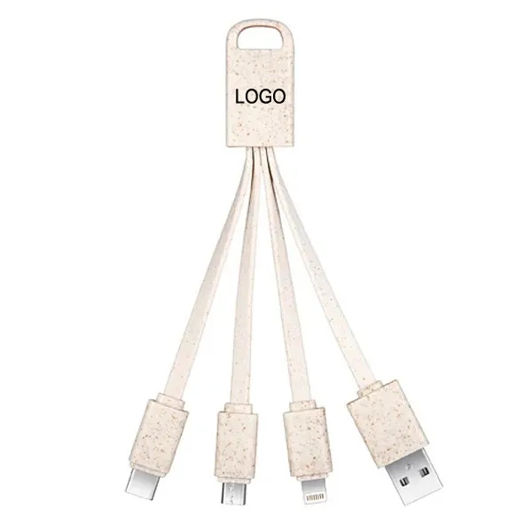 Eco Wheat Straw 4 in 1 Charging Cables 2