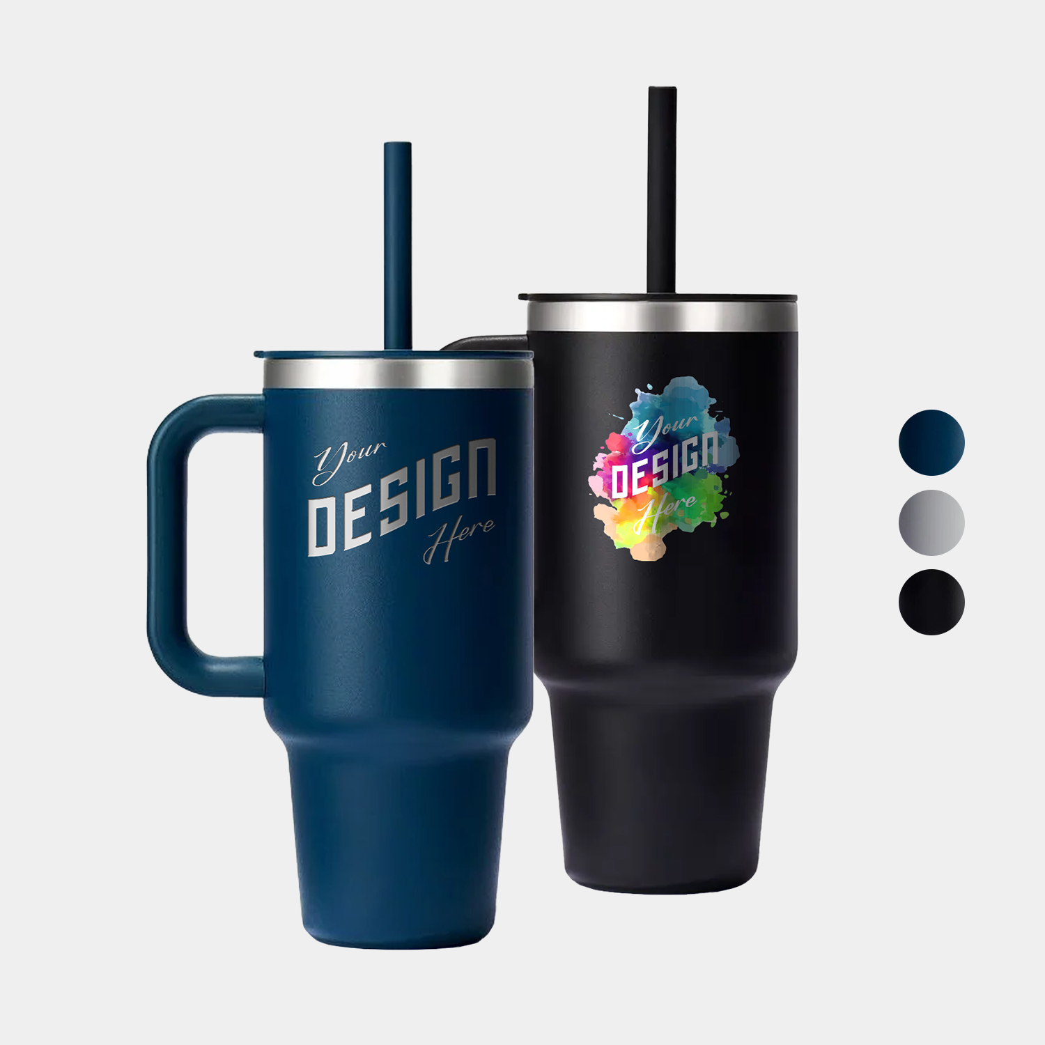 32 oz Hydro Flask® Stainless Steel Insulated Travel Tumbler w/ Handle & Straw 2