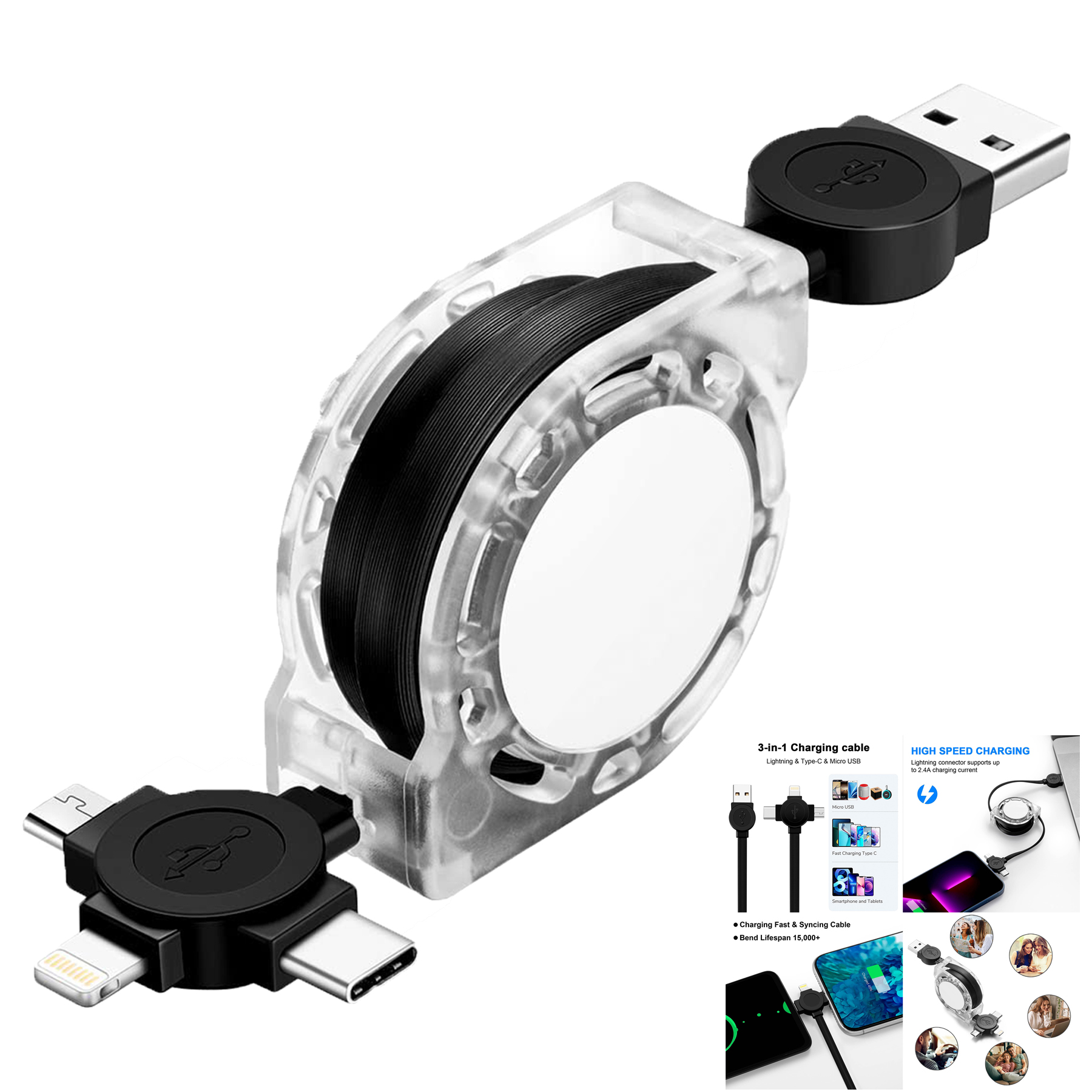 3 in 1 Multi Fast Charging Cable 2