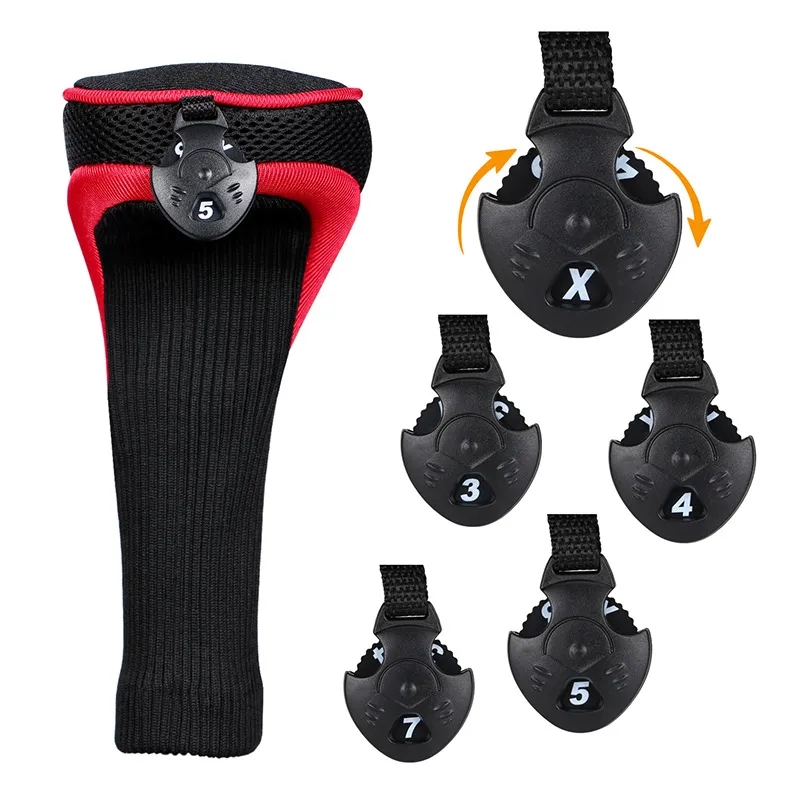 Golf Head Cover Leather Headcovers Set Fits Irons 4