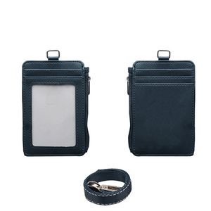 PU Leather Card Holder With Zip Pocket 16