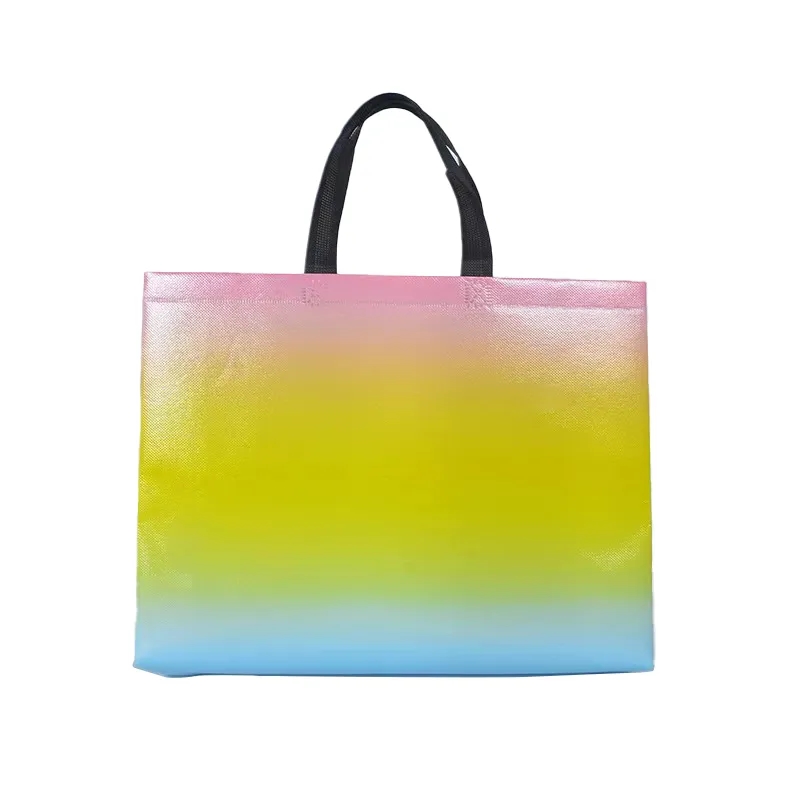 Gradient Rainbow Non-Woven Gift Tote 6
