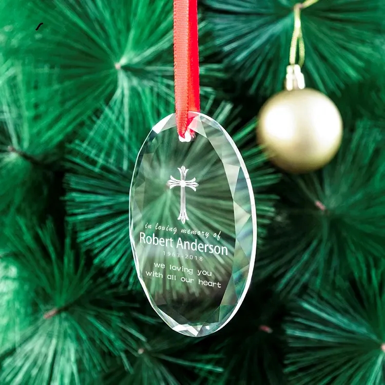 Horizontal Oval Crystal Ornament 2