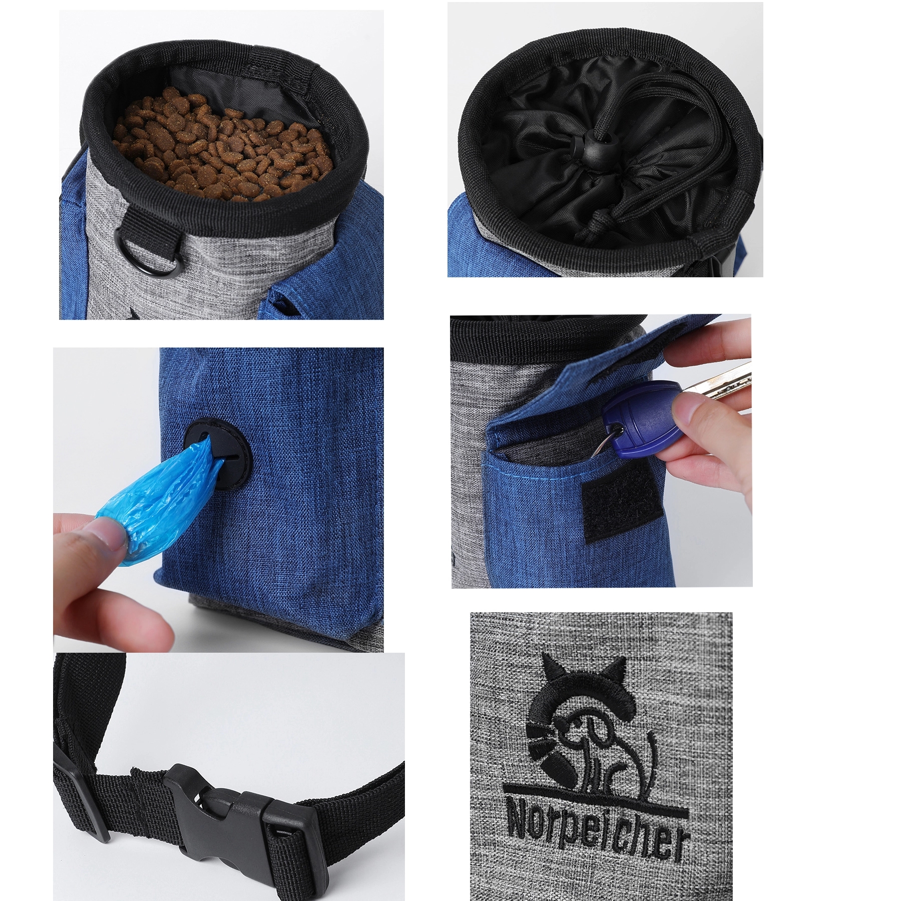 Dog Treat Training Pouch Pet Toys Kibble Bag Dispenser 4