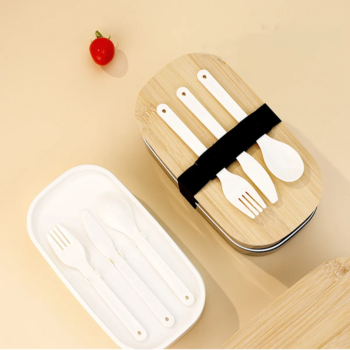 Multilayer Wheat Straw Lunch Box Adult 2