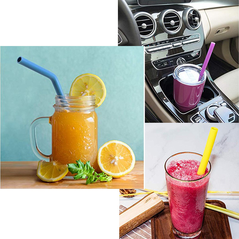 Reusable Silicone Straw Set with Portable Case 8