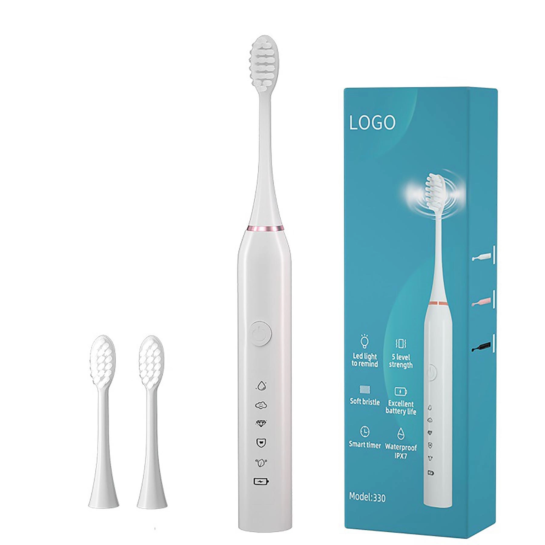 Electric Toothbrush With 3 Heads Rechargeable 5
