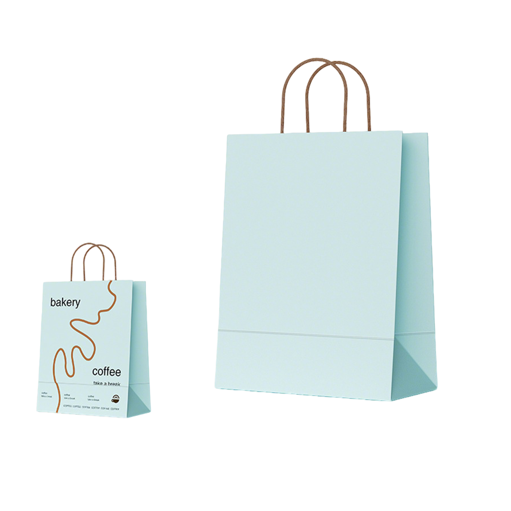 Kraft Paper Shopping Tote With Handle 8.26" x 10.62" 5