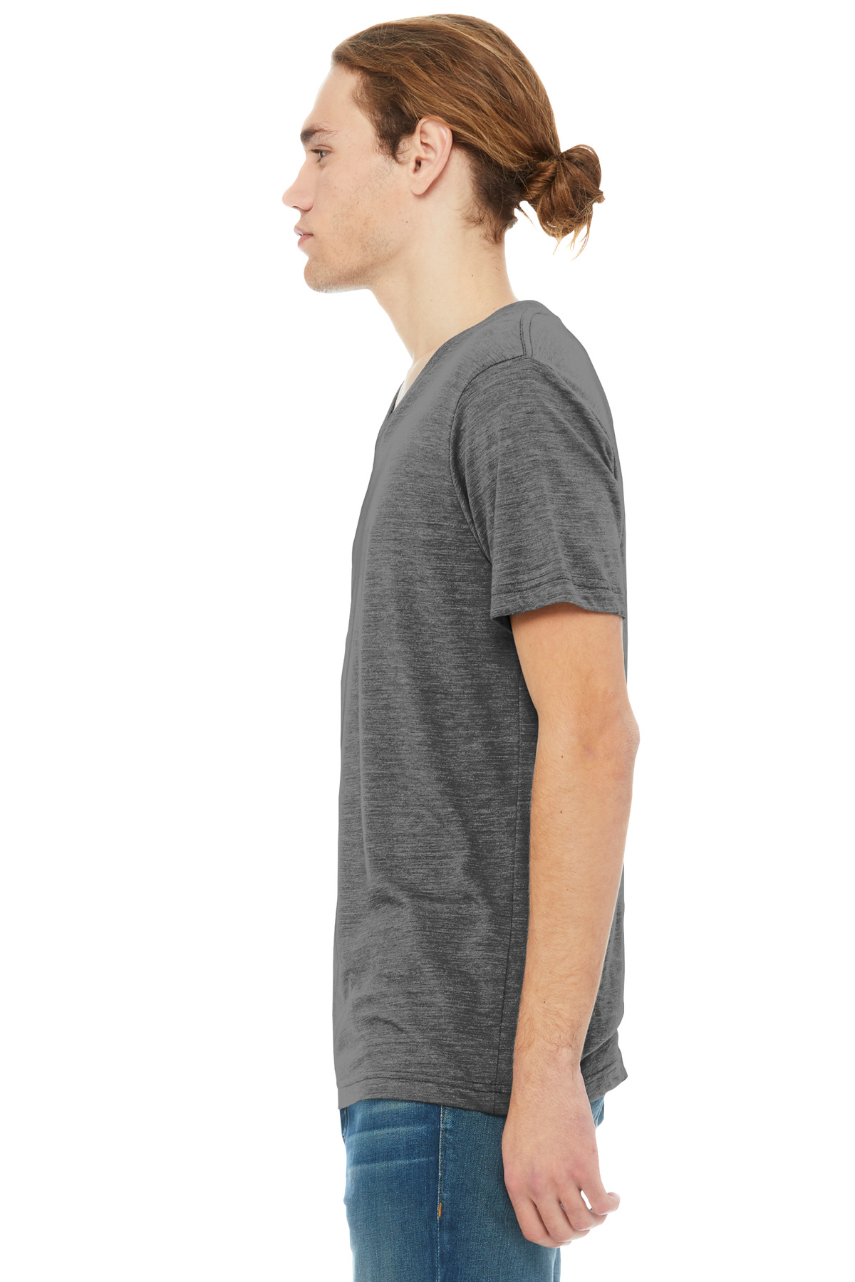 BELLA+CANVAS Unisex Textured Jersey V-Neck Tee BC3655 31