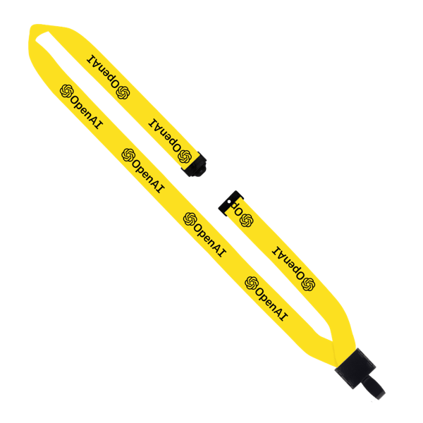 3/4" Polyester Lanyard with Non-Swivel Plastic Hook 122