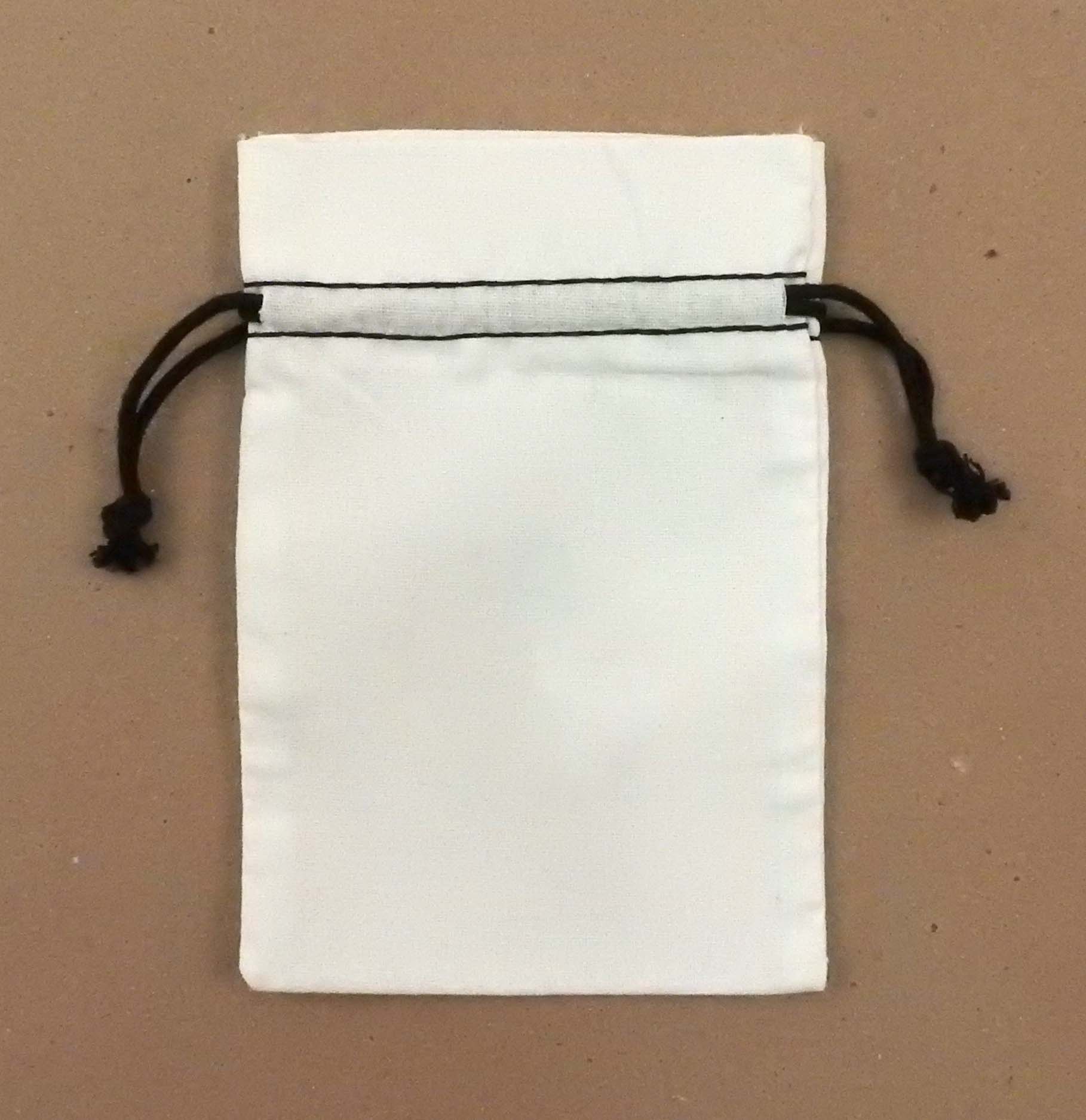 "Duplex" Cotton Double Drawstring Bag 3 x 5" 2