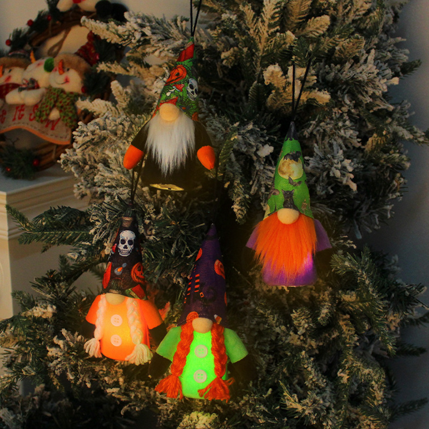 Halloween Hanging Glowing Cute Gnome Doll 4