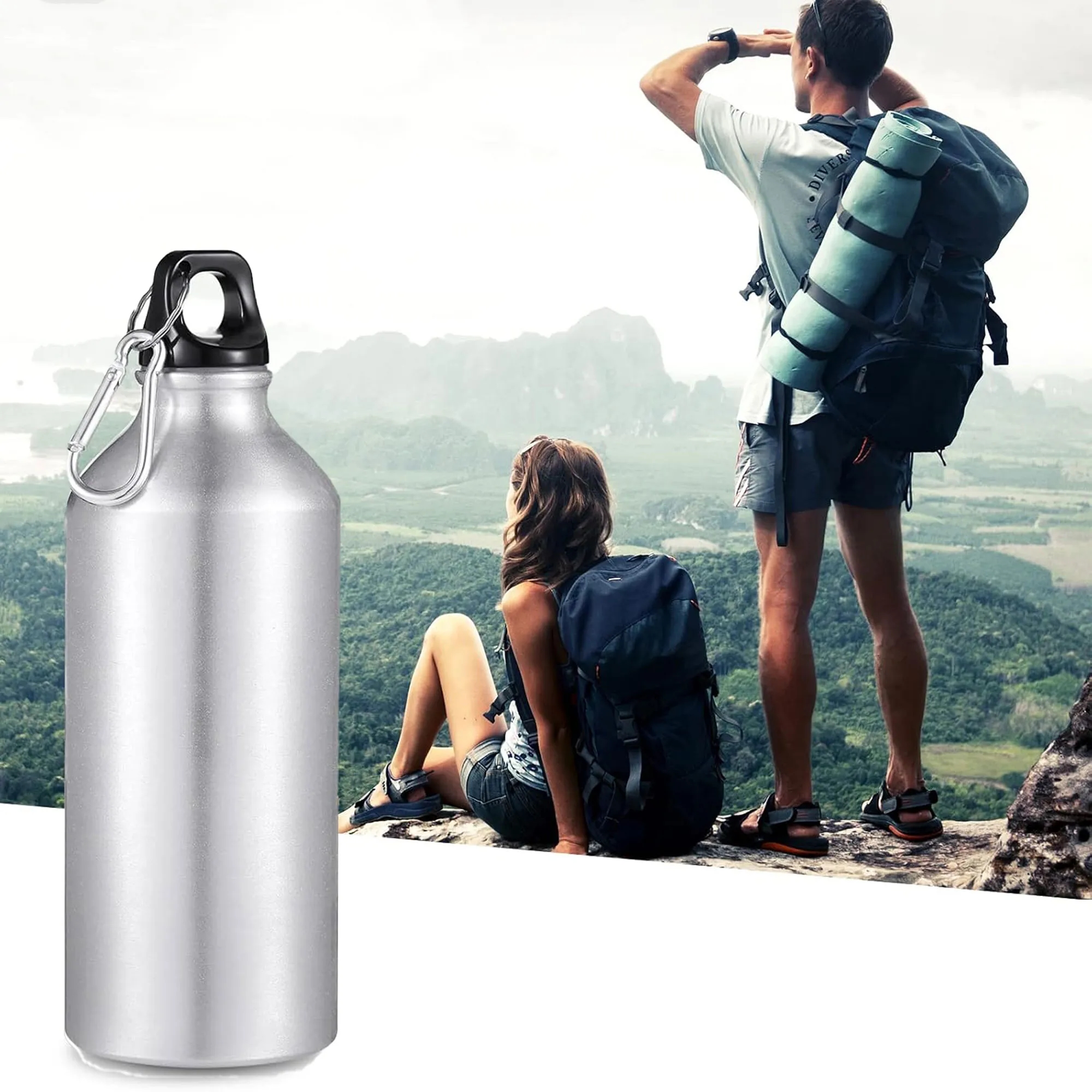 Aluminum Portable Water Bottle, custom water bottle with logo imprint 5