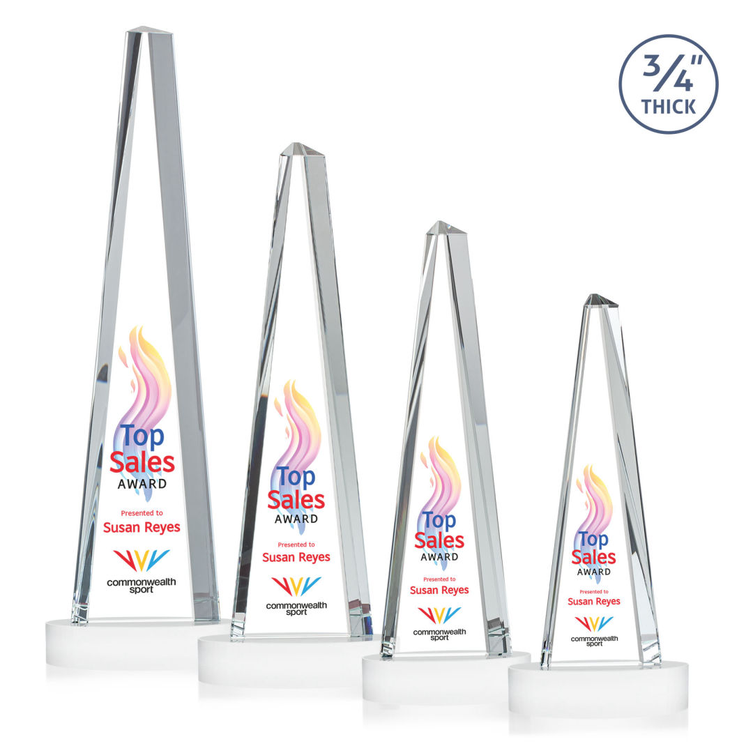 Majestic Tower VividPrint™ Award on Alberton Base - White 4