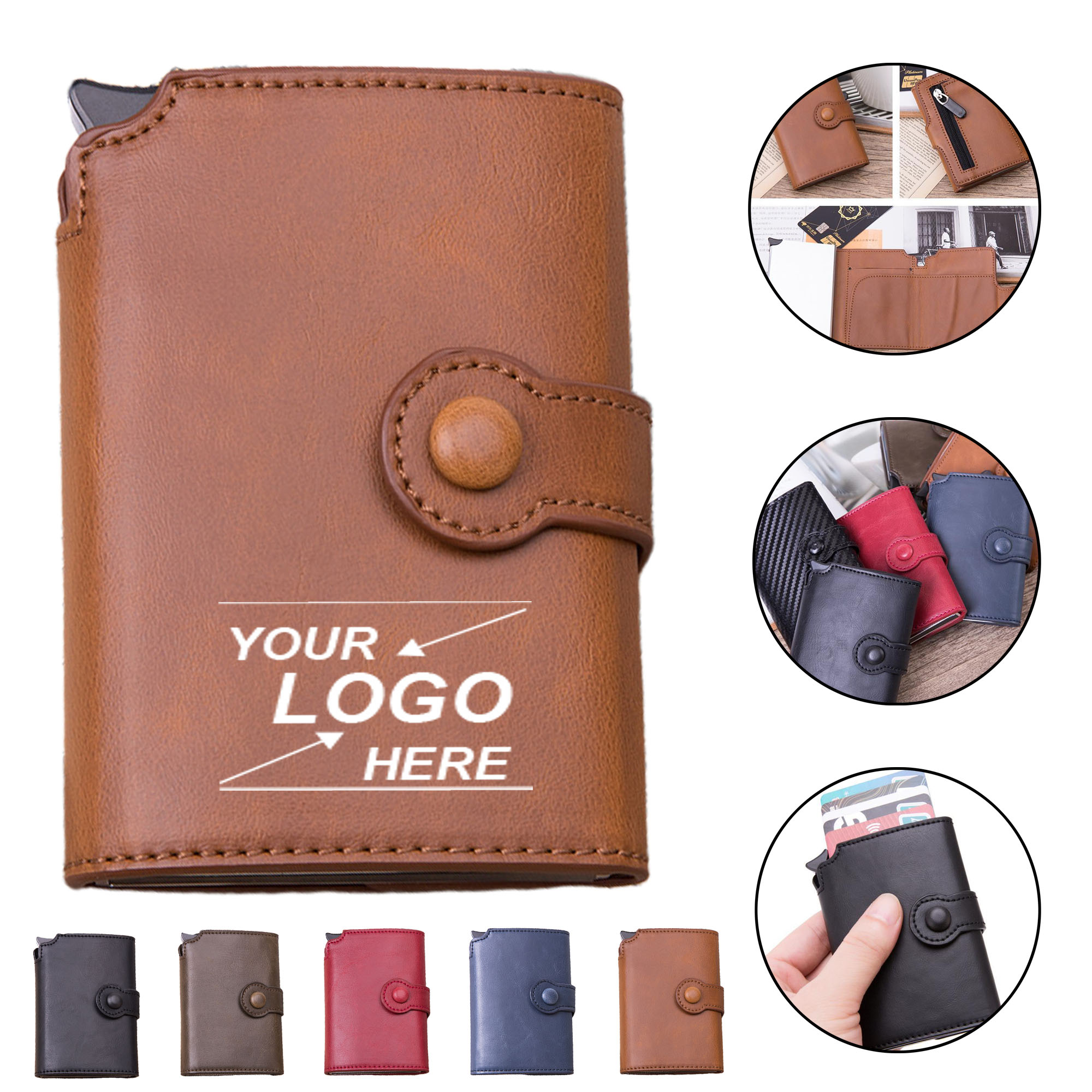 RFID Blocking Anti-Theft Credit Card Holder with Auto Eject 4