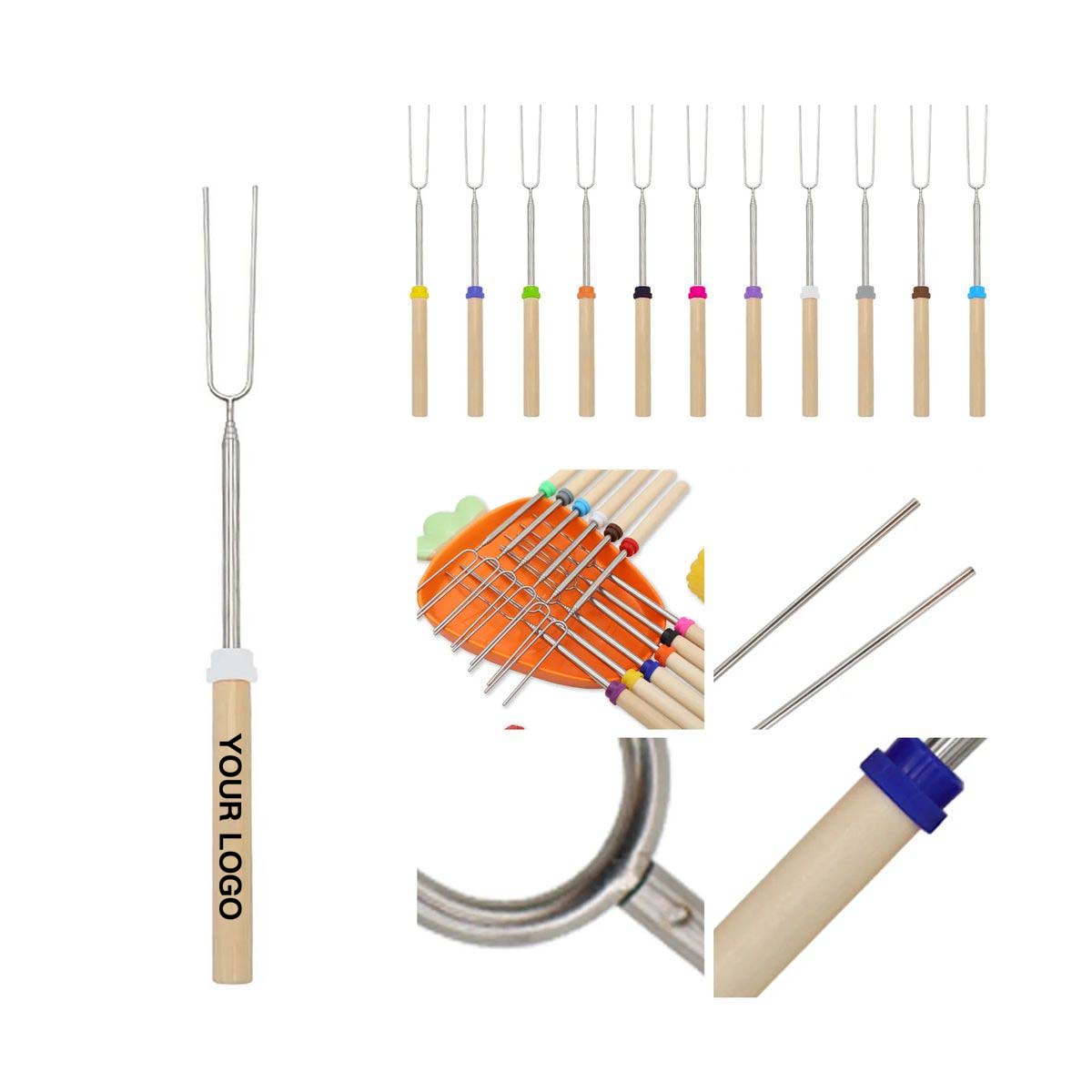 Extendable BBQ Fork for Marshmallows and Sausages 14
