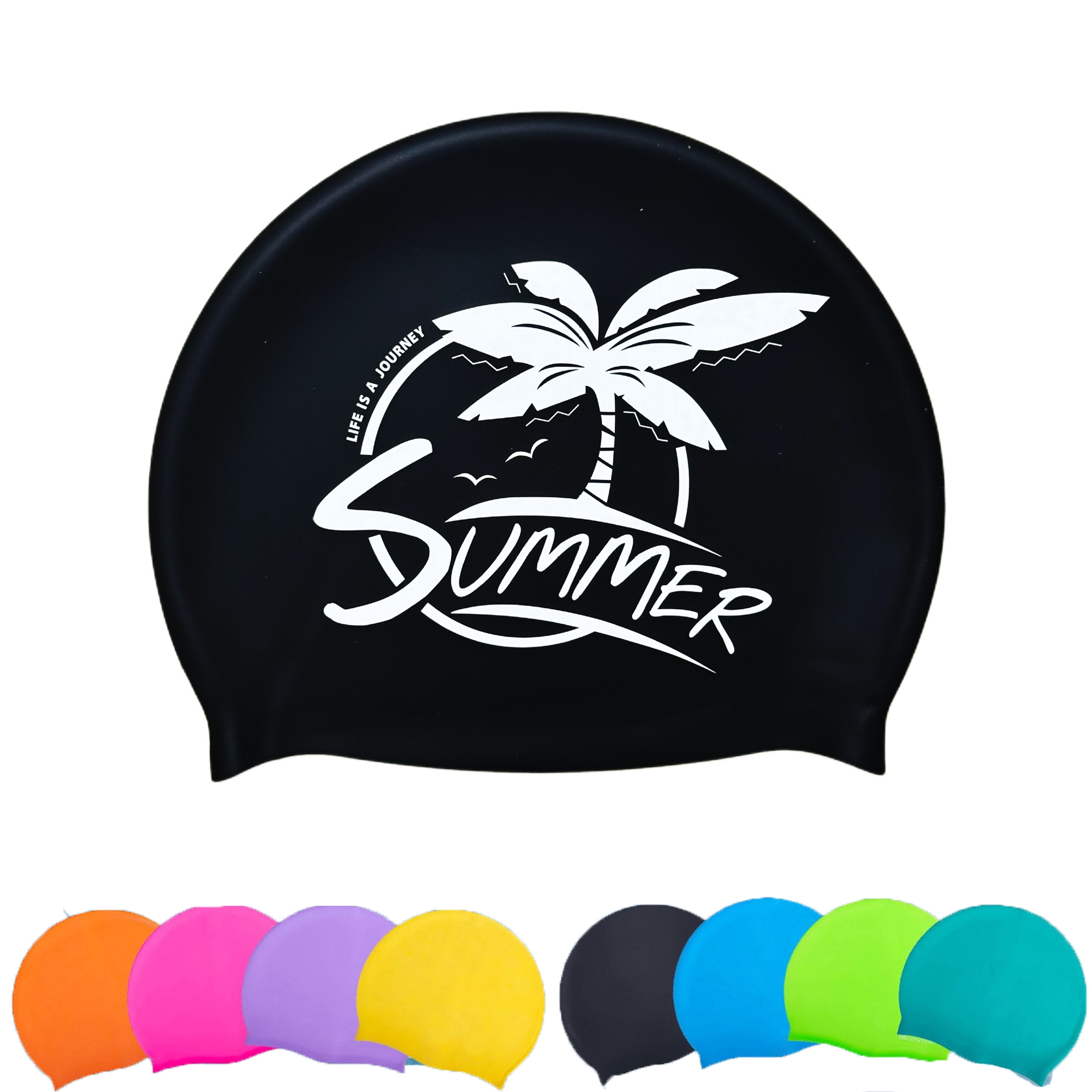 Adult Stretch Silicone Swim Cap 2