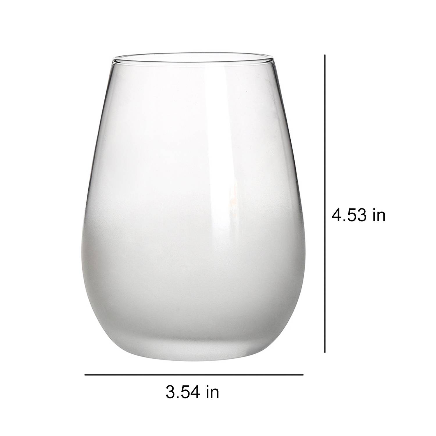 17oz Clear Stemless Wine Glass 4