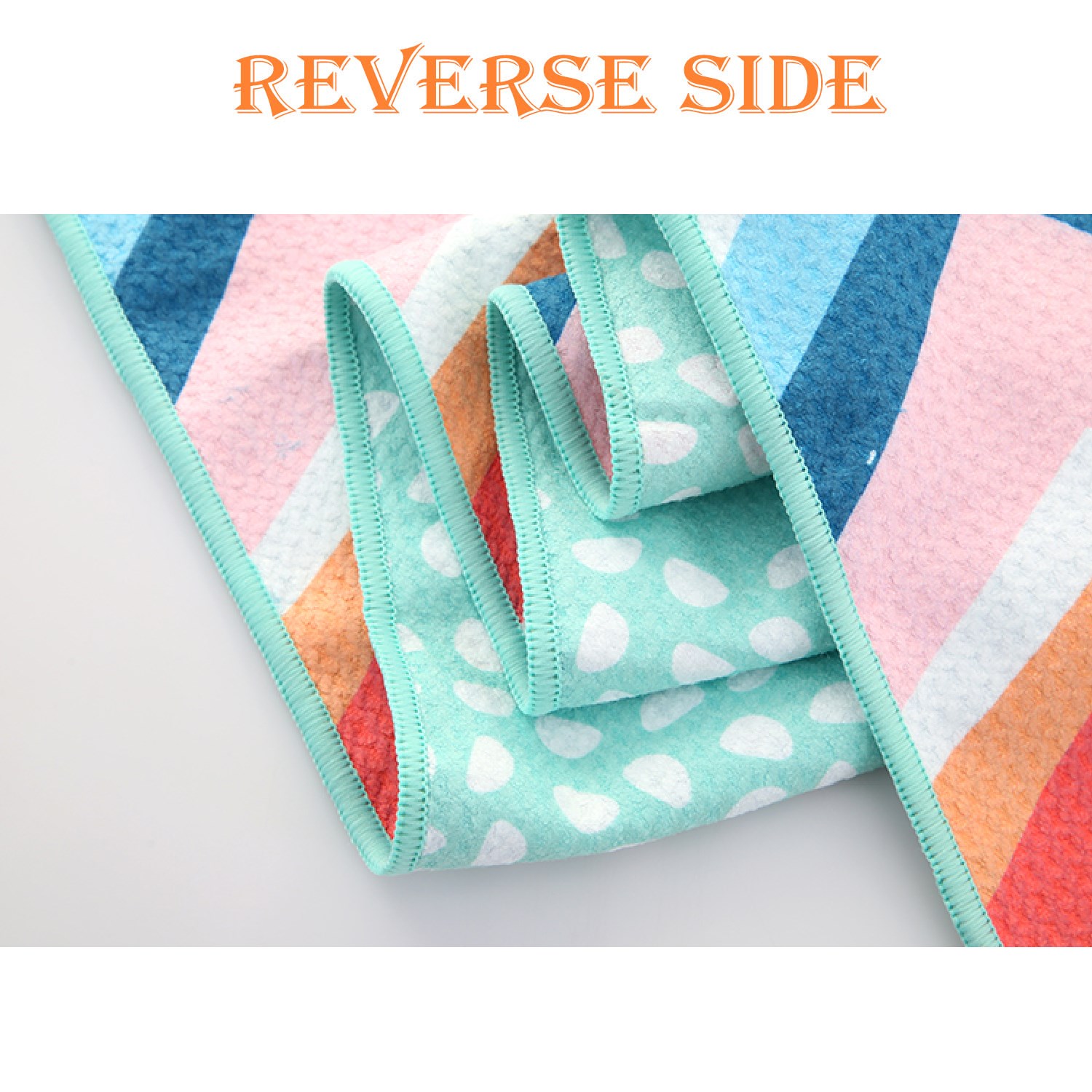 25"x 50" Sublimated Sand Proof Waffle Microfiber Beach Towel 2